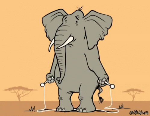 Elephant Tries to Jump Rope