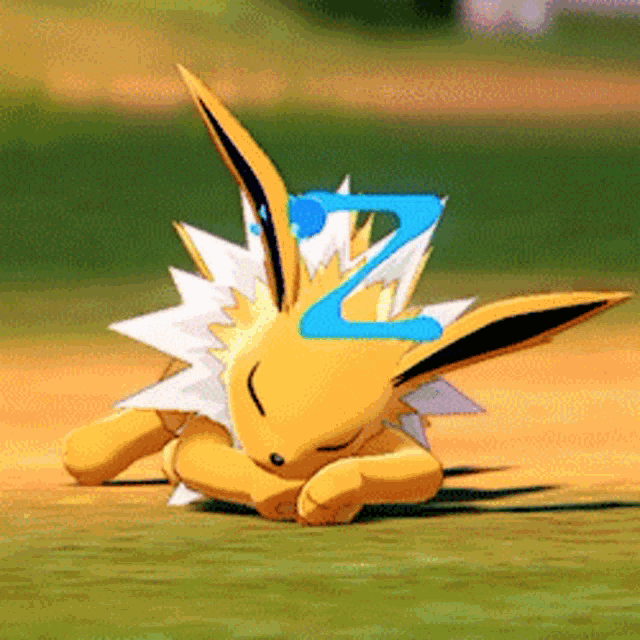 Pokemon Jolteon Sleeping