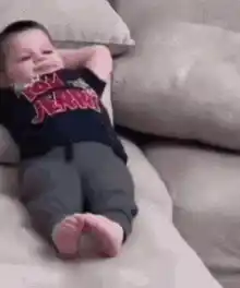 Cute Baby Chilling on Couch