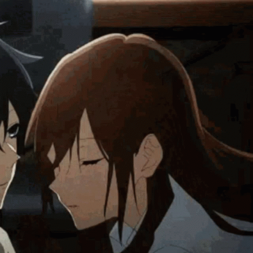Emotional Anime Couple Moment