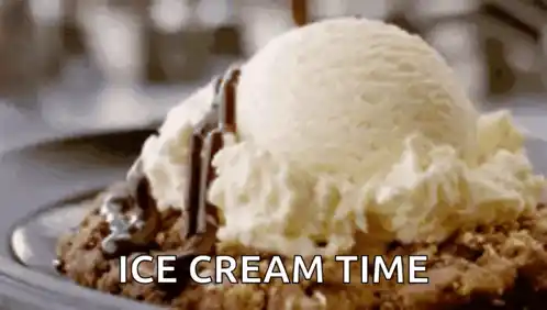 Delicious Ice Cream Time with Chocolate Drizzle