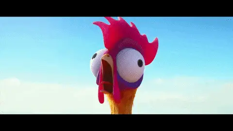Heihei the Chicken Screaming & Losing It