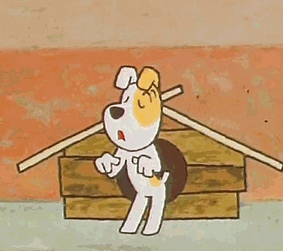 Rex the Cartoon Dog's Big Morning Yawn