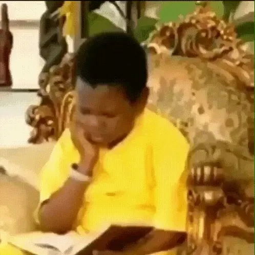African Kid Thinking Deeply