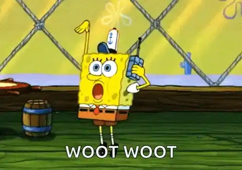 Spongebob Excited Dance with Woot Woot