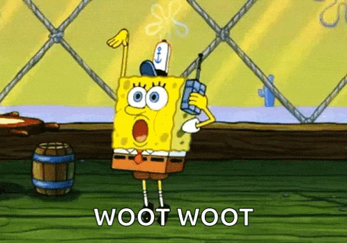 Spongebob Excited Dance with Woot Woot