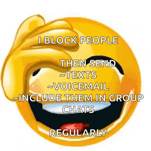 Laugh Emoji: Blocking & Messaging Regularly