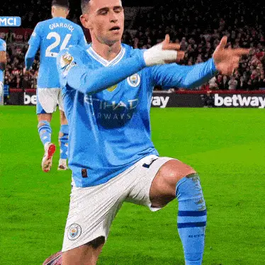Phil Foden's Manchester City Goal Celebration