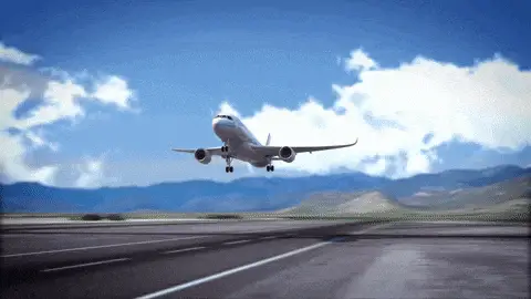 A350 Airplane Taking Off
