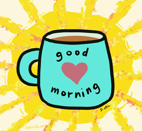 Good Morning Coffee Mug Illustration