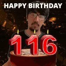 116 Birthday 116 Hbd