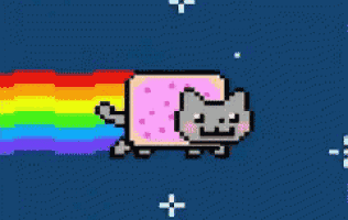 Nyan Cat Rainbow Flying