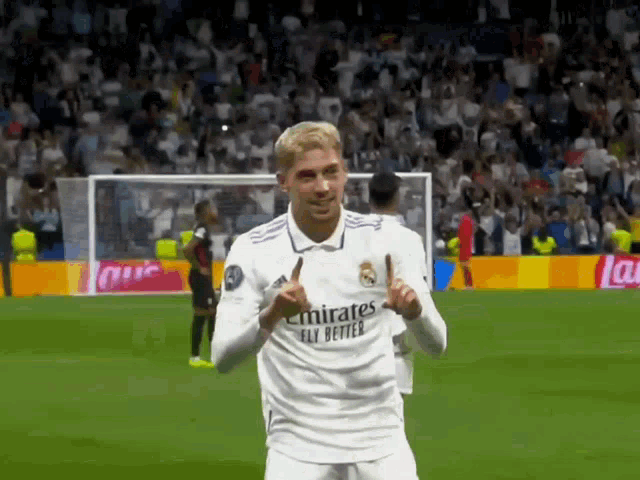 Valverde Celebrates Goal for Real Madrid
