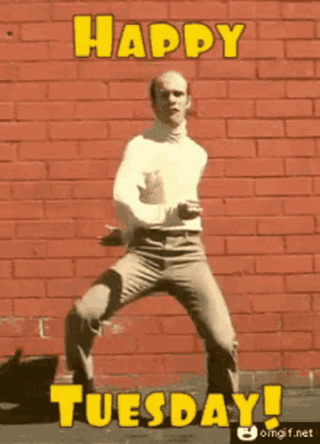 Man Dancing for Happy Tuesday