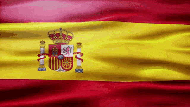 Waving Spain Flag
