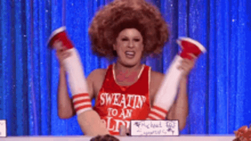 Tina Burner as Richard Simmons on Drag Race
