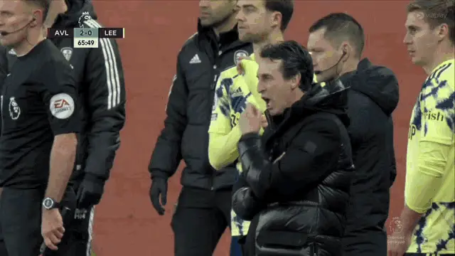 Unai Emery's Passionate Celebration