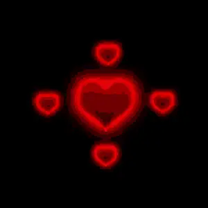 Pulsating Red Hearts
