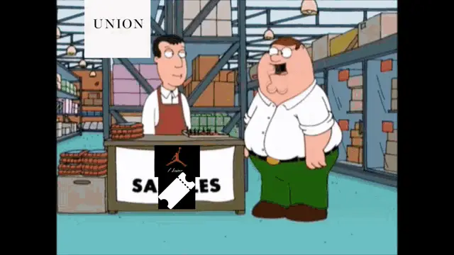 Peter Griffin at Union Store Jordan Raffle