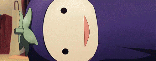 Anime Girl Cuddles Eggplant Character