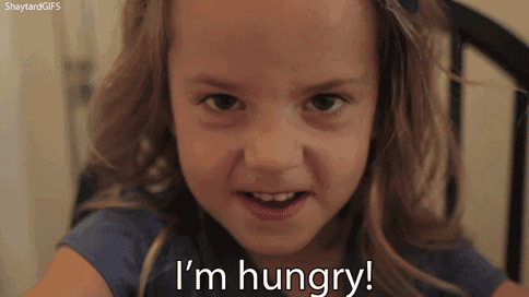 Little Girl Declares 'I'm Hungry!'