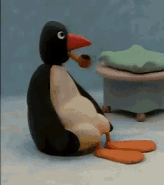 Pingu's Dad Smoking a Pipe