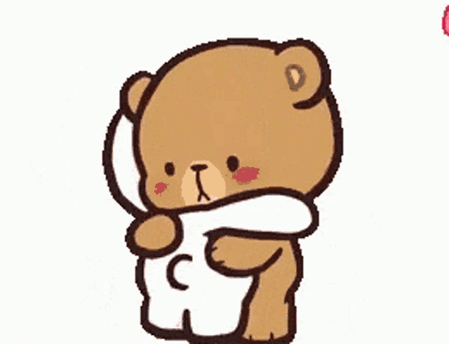 Cute Cartoon Bears Hug