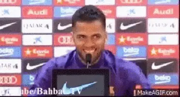 Dani Alves 'Calma' Reaction at Press Conference