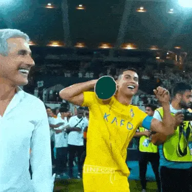 Cristiano Ronaldo Lifts Trophy for Al Nassr