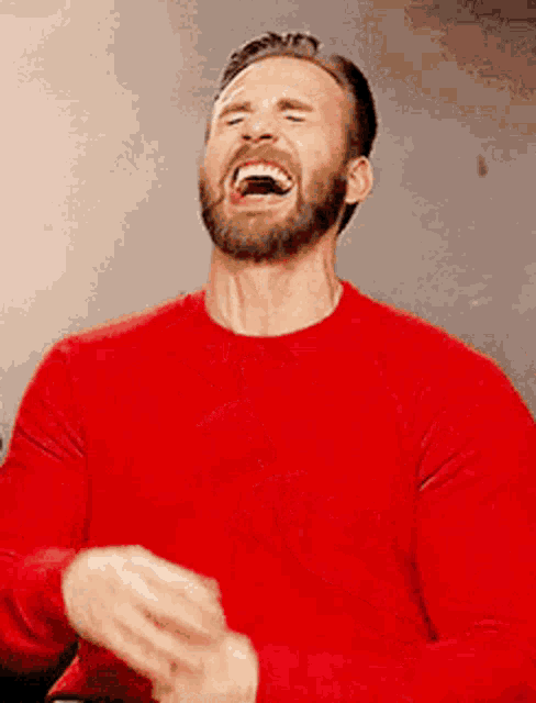 Man Laughing Hysterically