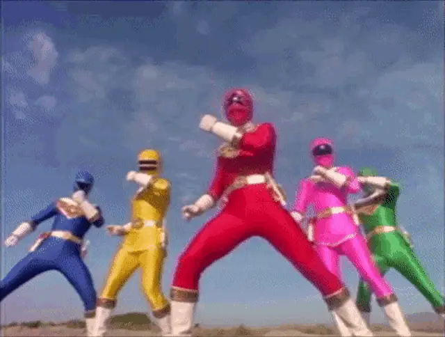Power Rangers Zeo Team Posing