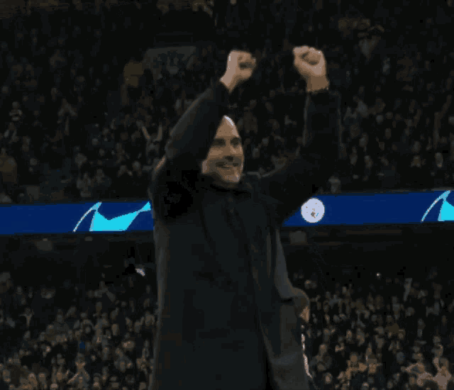 Pep Guardiola's Animated Celebration