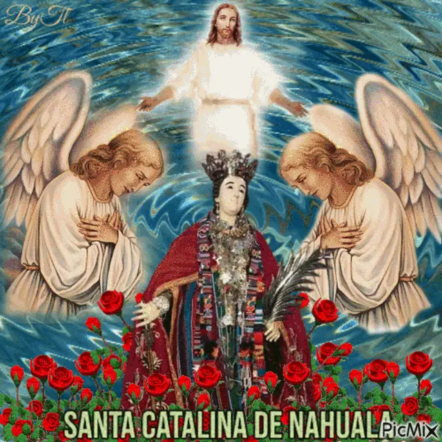 Santa Catalina De Nahual with Angels and Jesus