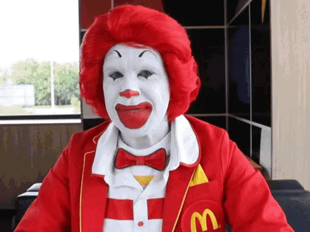 Ronald McDonald Winks and Points