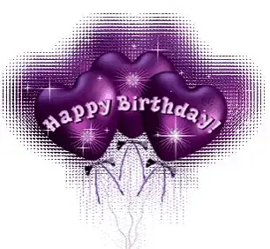 Glittery Happy Birthday Balloons