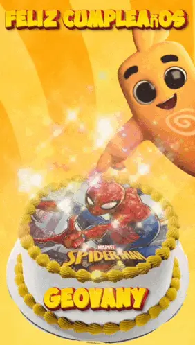 Feliz Cumpleaños Geovany: Spider-Man Cake