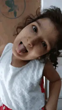 Lele Hamnah's Funny Tongue Out Face