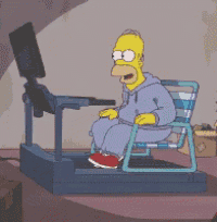 Homer Simpson's Treadmill Workout