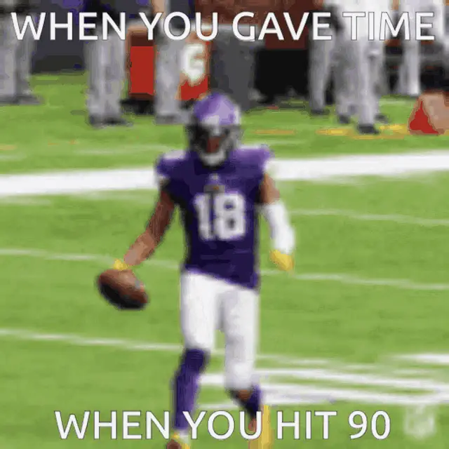 Football Player Meme: When You Gave Time, Hit 90