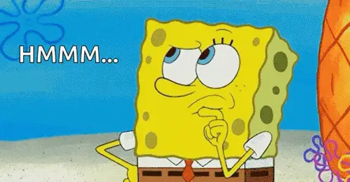 Spongebob Thinking