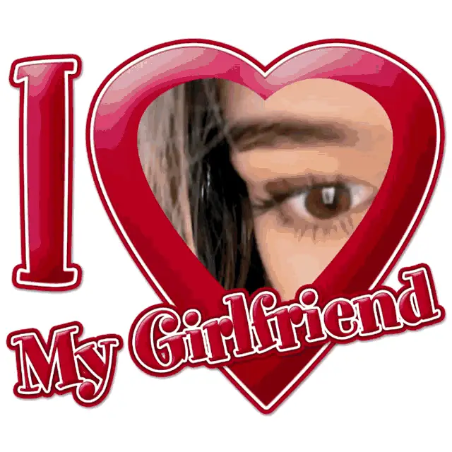 I Love My Girlfriend Heart Photo