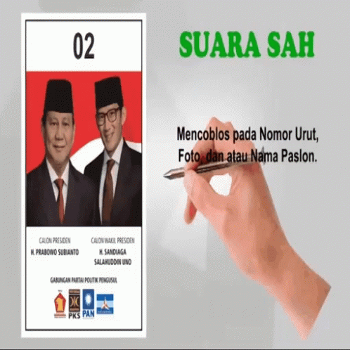 Suara Sah: Prabowo Sandiaga Uno (02)