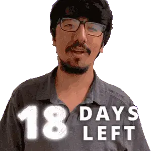 18 Days Left 18 D Left Sticker
