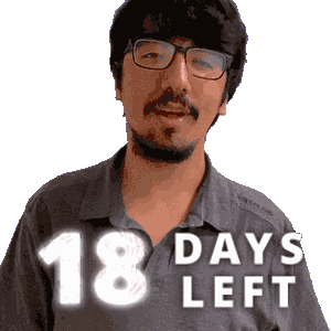 18 Days Left 18 D Left Sticker