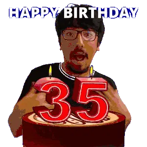 35 Birthday 35 Hbd Sticker