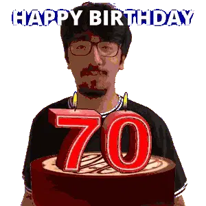 70 Birthday 70 Hbd Sticker