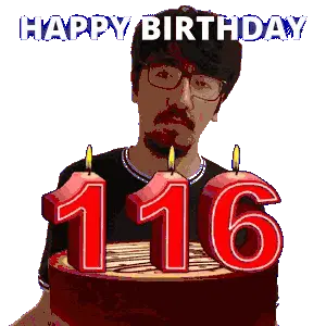116 Birthday 116 Hbd Sticker