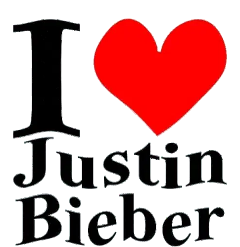 Justin Bieber Love Sticker