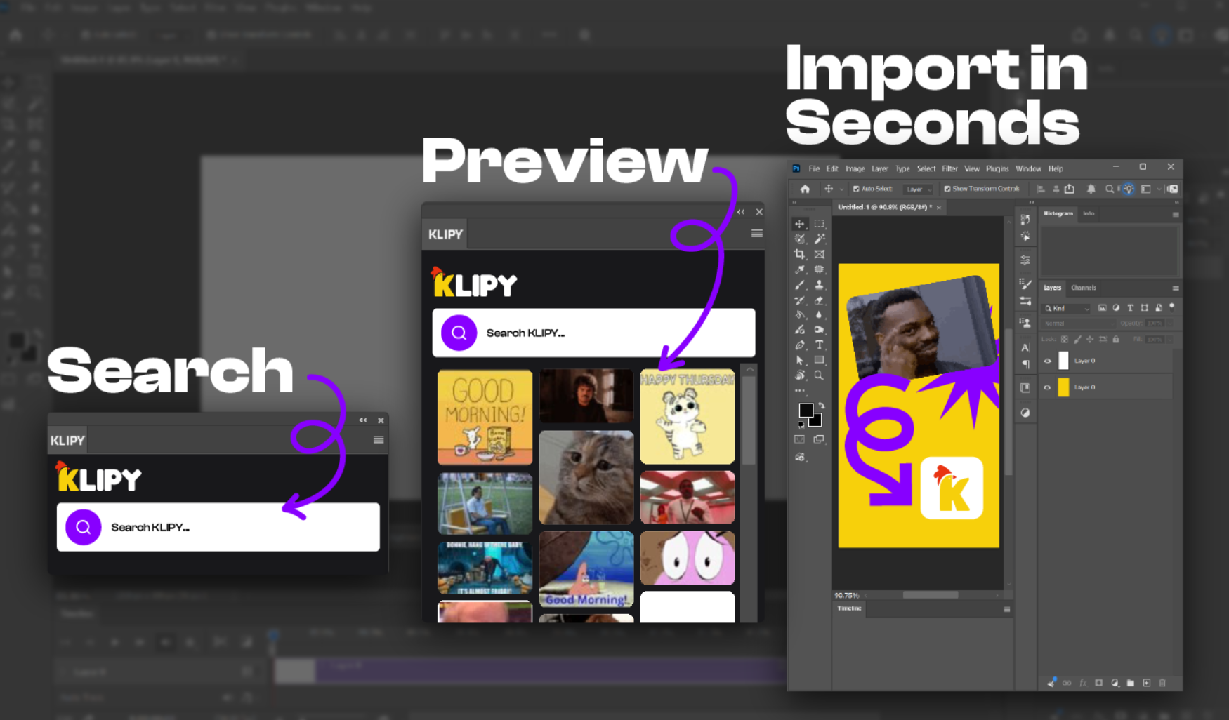 KLIPY Plugin in Adobe Photoshop