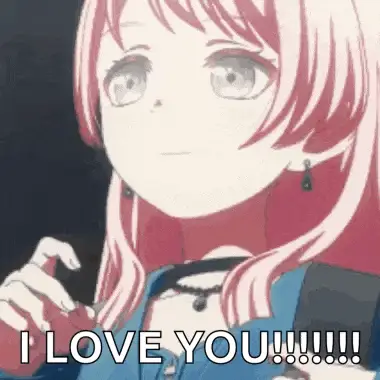 Chihaya Anon's Heartfelt 'I Love You!' – free GIF download